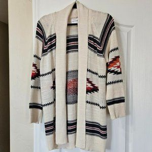 Olive & Oak Southwestern Print Size XL Cotton and Acrylic Cardigan Sweater